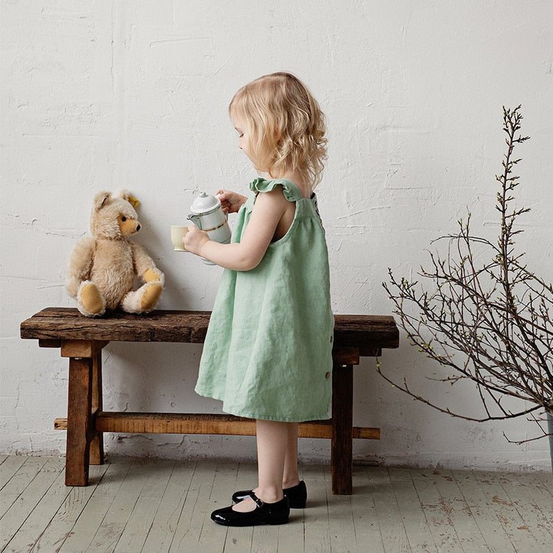 שמלת כותנה מקסימה- שנהב