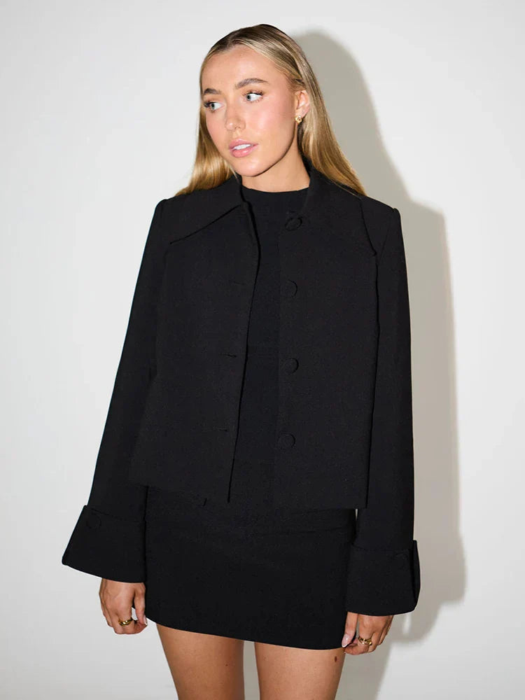 סט שני חלקים מחויט בלייזר וחצאית מיני - מויה